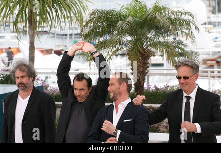 Gustave Kervern directeur, l'Acteur Albert Dupontel, Benoît Poelvoorde, acteur réalisateur Benoît Delepine chez le grand soir photocall Banque D'Images