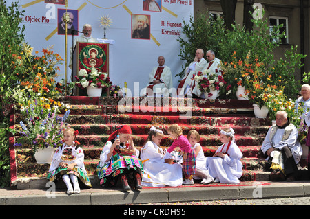 Corpus Christi Jour - procession à Lowicz. Banque D'Images