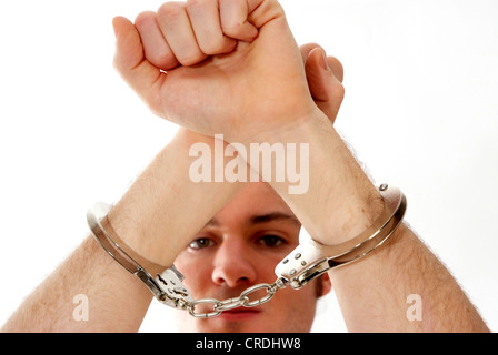 Man in handcuffs Banque D'Images