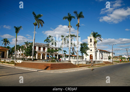 Centre ville à Vinales, Cuba, Antilles, Caraïbes Banque D'Images