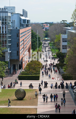 Les étudiants sur le campus de l'Université de New South Wales, UNSW, Sydney, New South Wales, Australia Banque D'Images