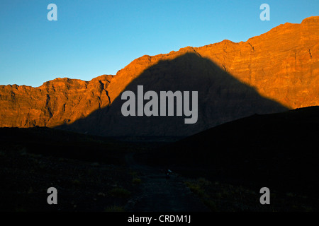 L'escalade sur le Pico de Fogo, vue sur Cha das Caldeiras, Cap Vert, Cabo Verde, Fogo Banque D'Images