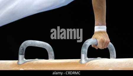 La gymnastique artistique ; cheval-arçons Banque D'Images