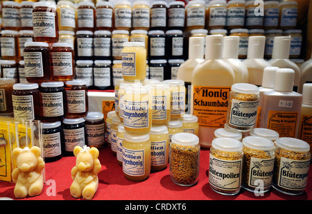 Variété de produits du miel, Allemagne Banque D'Images