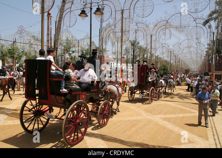 Feria del Caballo de Jerez, en Espagne, en Andalousie Banque D'Images