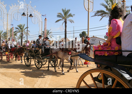 Feria del Caballo de Jerez, en Espagne, en Andalousie Banque D'Images