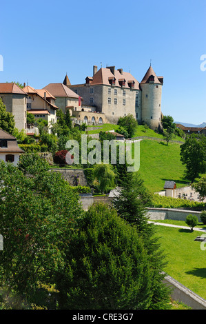 Château de château de Gruyères, Gruyères, Fribourg, Suisse, Europe Banque D'Images