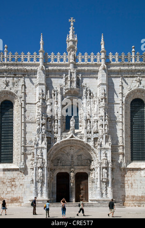 Hieronymus, Monastère Mosteiro dos Jeronimos, Site du patrimoine mondial de l'UNESCO, dans le quartier de Belém à Lisbonne, Portugal, Europe Banque D'Images