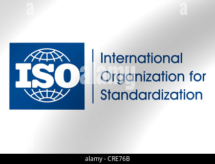 ISO - symbole du logo de l'Organisation internationale de normalisation Banque D'Images