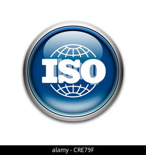 ISO - symbole du logo de l'Organisation internationale de normalisation Banque D'Images