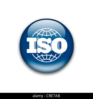 Iso - Organisation internationale de normalisation logo le symbole du drapeau Banque D'Images