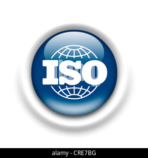 ISO - symbole du logo de l'Organisation internationale de normalisation Banque D'Images