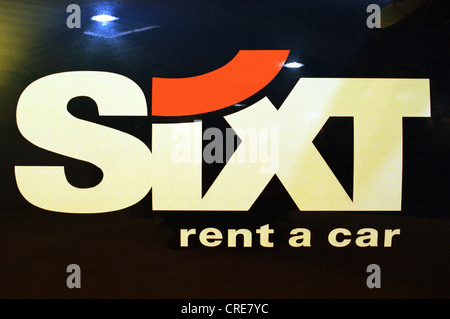 Logo, bouclier, emblème de la location de voitures Sixt Budget AG Banque D'Images