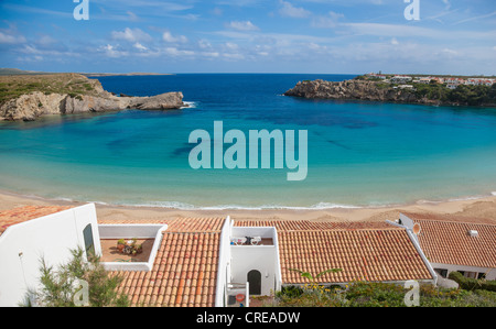 Horeshoe bay à Arenal d'en Castell, Banque D'Images