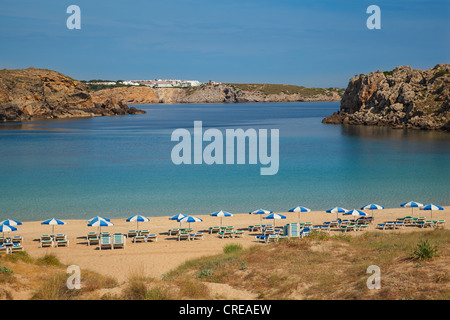 Plage vide à Arenal d'en Castell Banque D'Images