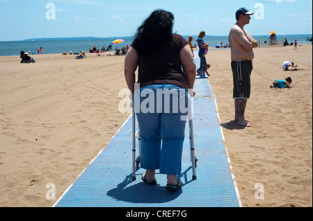 Cedar Grove Beach à Staten Island à New York Banque D'Images