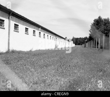 Gefaengnistrakt, Mémorial de Dachau, Allemagne Banque D'Images