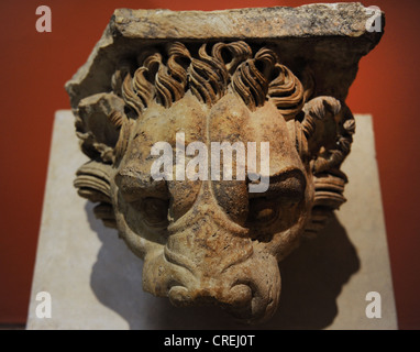 Gargouille de Lionhead. 2ème ANNONCE de siècle. La pierre calcaire. Sanctuaire de Jupiter Heliopolitanus. Baalbek, au Liban. Musée de Pergame. Berlin. Banque D'Images