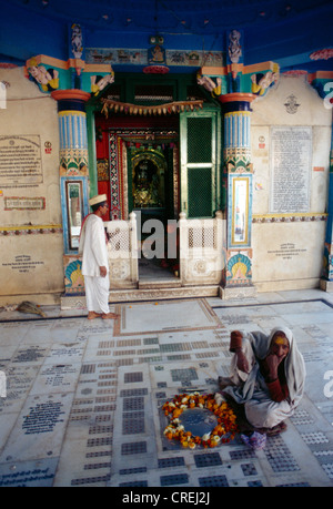 L'Inde Ajmer Dargah tombeau du saint Soufi Kwaja Muinud-din Chishti Soufi musulman Banque D'Images