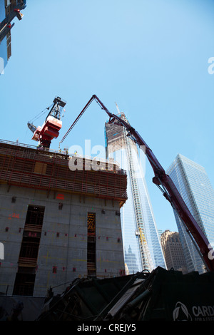 La tour de la liberté presque fini à New York, Manhattan. En construction à Ground Zero-américain Banque D'Images