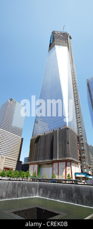 La tour de la liberté presque fini à New York, Manhattan. En construction à Ground Zero-américain Banque D'Images