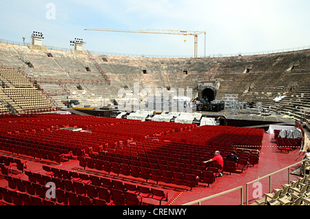 À l'intérieur de l'Arène de Vérone Banque D'Images