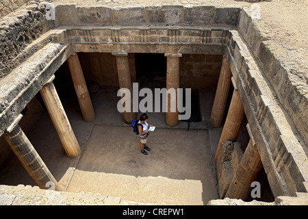 Tombes des rois, près de Paphos, Paphos, Chypre du Sud ou, en grec, de la côte ouest, de Chypre, de l'Europe du Sud Banque D'Images