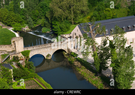 Le pont sur l'Alzette Stierchen, Luxembourg Banque D'Images