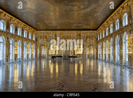 Katherine's Palace hall à Tsarskoe Selo (Pouchkine), Russie Banque D'Images