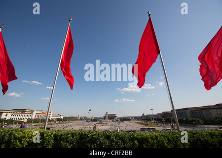 La Place Tiananmen, à Pékin, en Chine. Banque D'Images