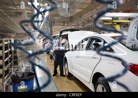 Hyundai Beijing No.1, l'usine de production automobile à Beijing, Chine Banque D'Images