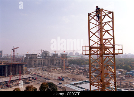 Berlin, Allemagne, le plus grand chantier de construction de la République de Banque D'Images