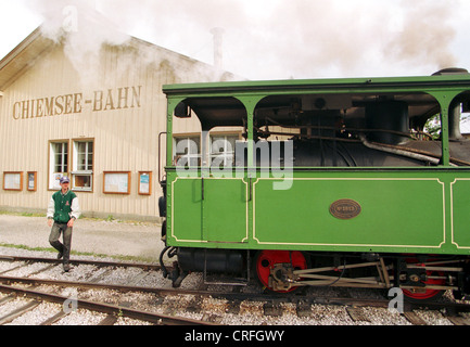 Prien am Chiemsee, en Allemagne, en train de Chiemsee Banque D'Images