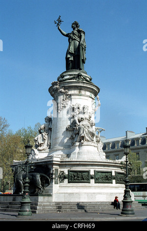 Paris, France, Place de la République Banque D'Images