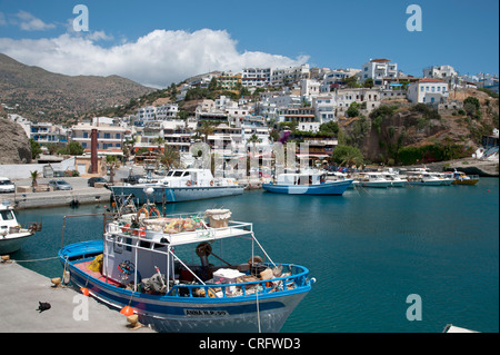 Agia Galini Crete Grèce Méditerranée port Banque D'Images