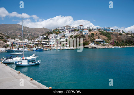 Agia Galini Crete Grèce Méditerranée port Banque D'Images