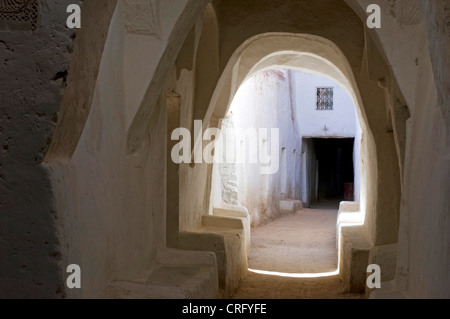 Ruelle de la vieille ville de Ghadamès, Libye, Sahara, Ghadamès Banque D'Images