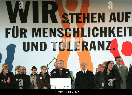 Berlin, Allemagne, la manifestation contre l'extrême droite Banque D'Images