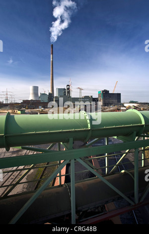 Walsum mine de charbon et Walsum power plant, l'Allemagne, en Rhénanie du Nord-Westphalie, région de la Ruhr, Duisburg Banque D'Images