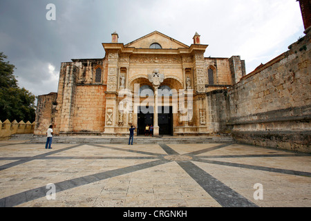 Cathédrale Basilique Menor de la Virgen de la Anunciacin, République dominicaine, Santo Domingo de Guzmn Banque D'Images