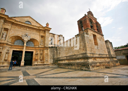 Cathédrale Basilique Menor de la Virgen de la Anunciacin, République dominicaine, Santo Domingo de Guzmn Banque D'Images