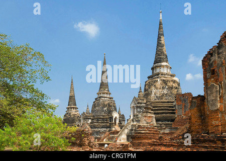 Ayuthaya - Wat Phra Si Sanphet temple, Thaïlande, Bangkok Banque D'Images