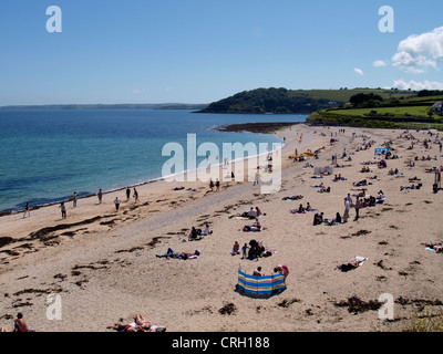 Plage de Gyllyngvase, Falmouth, Cornwall, UK Banque D'Images