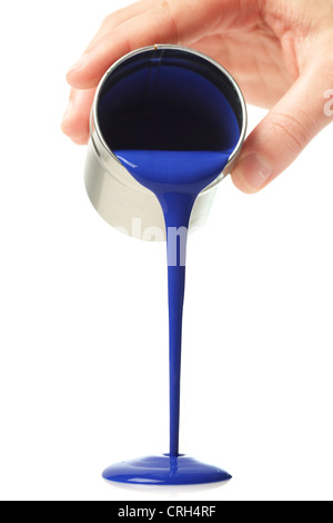 Coulée de peinture Banque D'Images