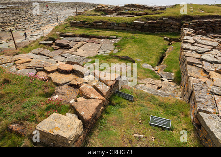 Vestiges d'un sauna scandinave dans un 10e siècle de fouilles sur l'établissement de Birsay Orcades Brough Ecosse Royaume-Uni Grande-Bretagne Banque D'Images