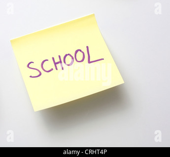 Note jaune Banque D'Images