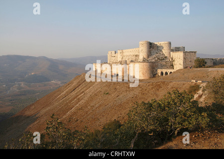 Château des croisés, Krak des chevaliers, en Syrie Banque D'Images