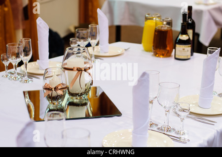 Table de fête pour un mariage ou autre événement Banque D'Images