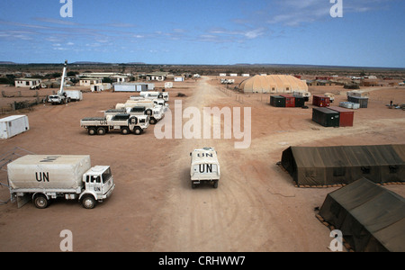Camp de la Bundeswehr de Belet Uen en Somalie Banque D'Images