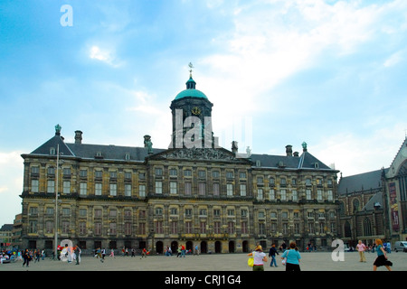 Palais royal sur la place du Dam à Amsterdam, Pays-Bas, Amsterdam Banque D'Images